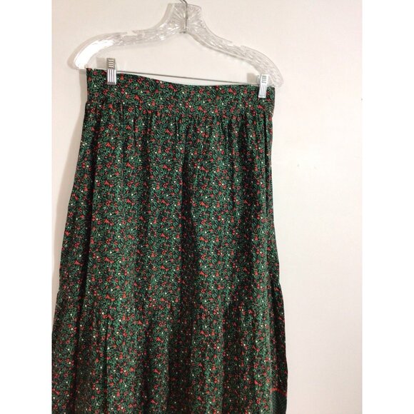 Vintage Christmas Maxi Skirt Mrs Claus Caroling Festive Handmade Womens Medium - Picture 5 of 9
